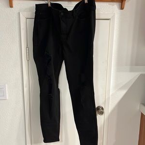 Torrid Premium Black Stretch Denim 5 Pocket Distressed Jean